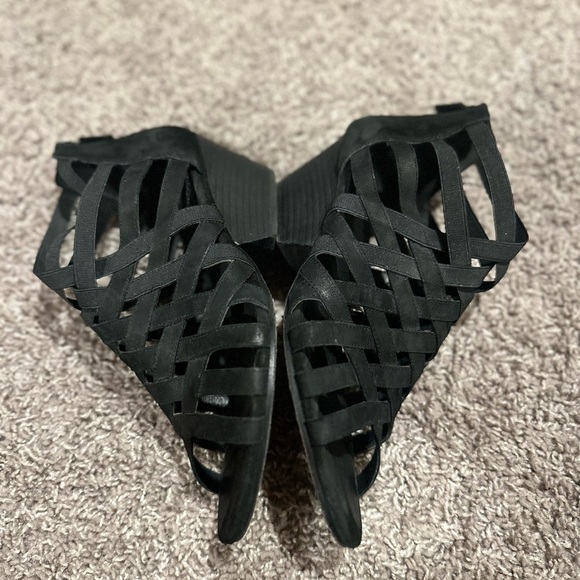 Eileen Fisher Oodle Barley Nubuck Leather Sandal Black , size 10 - Picture 6 of 12